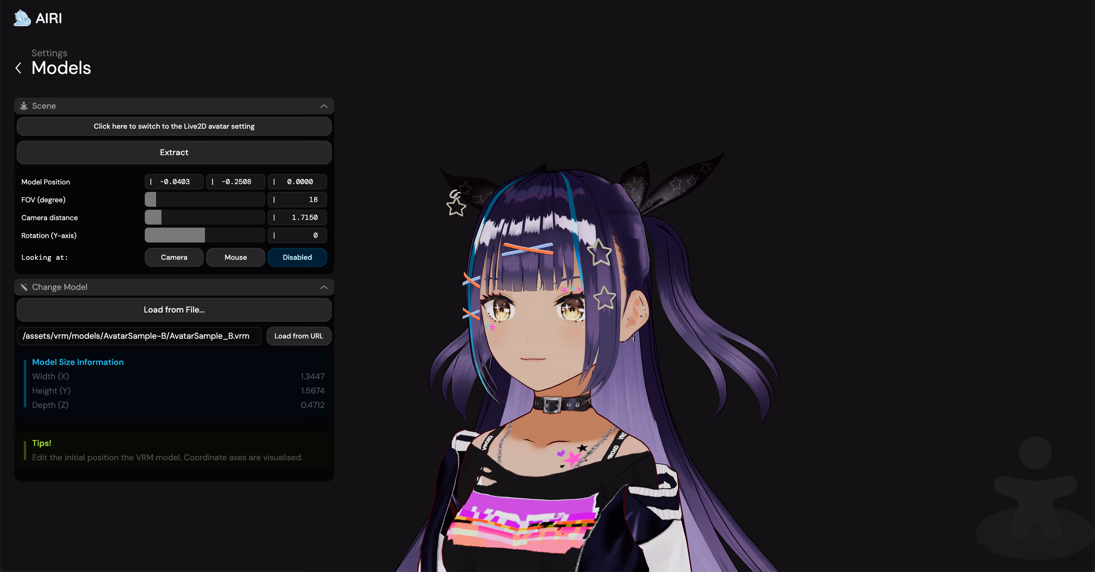 時系列チャート ダークモード